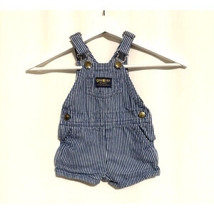 Vtg Osh Kosh Kids Romper 18m Stirped Blue Boy Girl USA Vestbak